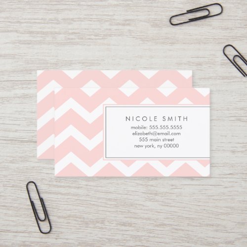 Pink Zig Zag Chevron Pattern Calling Cards Business Card Templates