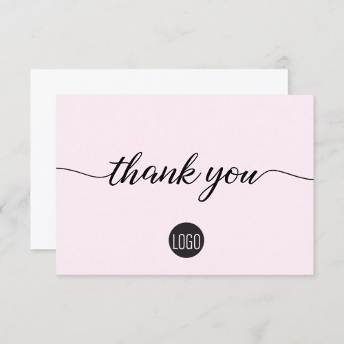 Blush pink chic Business Customer Appreciation Thank You Card