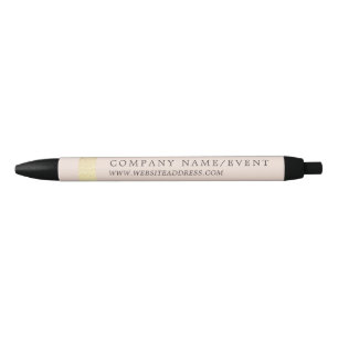 Blush Pink, Chic Gold Foil Stripe, Company/Event Pen