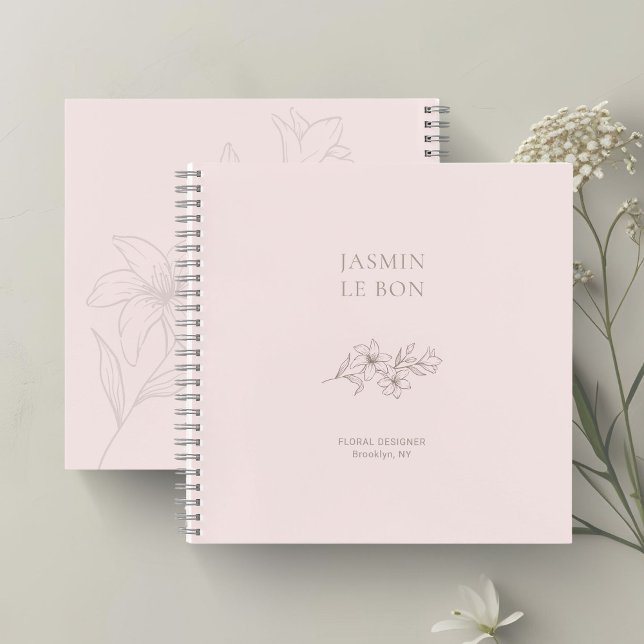 Blush Pink | Chic Minimalist Floral  Notebook (Creator Uploaded)