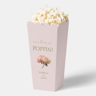 Blush Pink   Chic Rose Popcorn  Favor Boxes