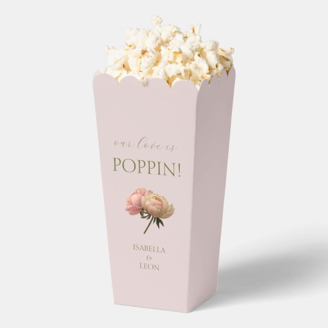 Blush Pink | Chic Rose Popcorn  Favor Boxes (Popped)