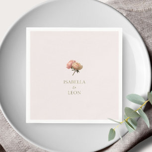Blush Pink   Chic Rose Wedding  Napkins