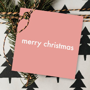 Blush Pink Christmas   Minimalist Clean Simple Favor Tags