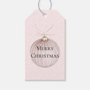 Blush Pink Christmas Ornament Coffee Mug Gift Tags