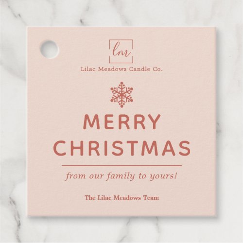 Blush Pink Christmas Tags for Small Businesses