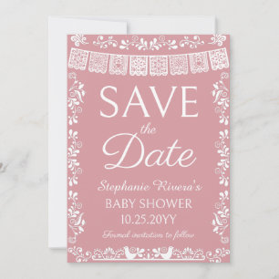 Blush Pink Cielito Lindo Baby Shower Save the Date Invitation