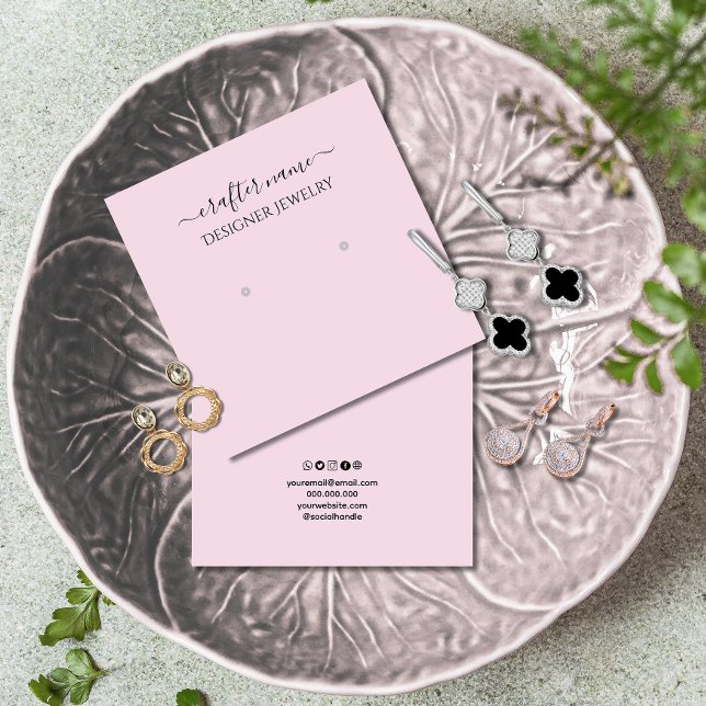  Blush Pink Classic and Chic Jewelry Display Card (Creator Uploaded)