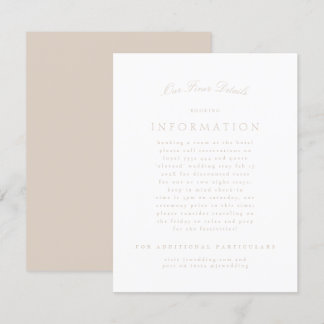 Blush Pink Classic Elegant Formal Wedding Enclosure Card