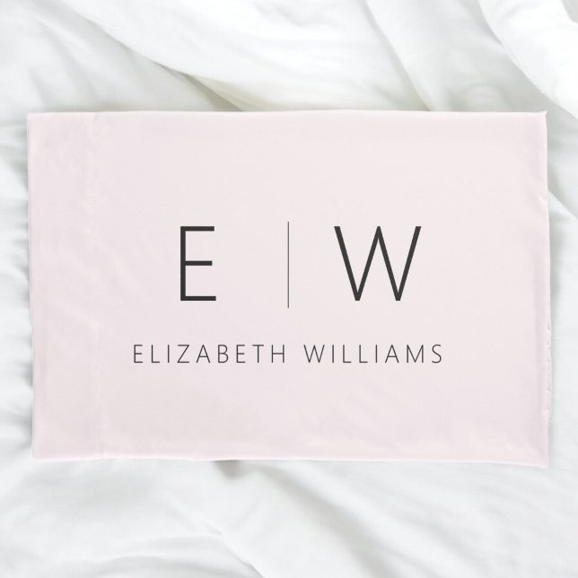 Blush Pink Classic Elegant Modern Minimalist Pillow Case (Creator Uploaded)