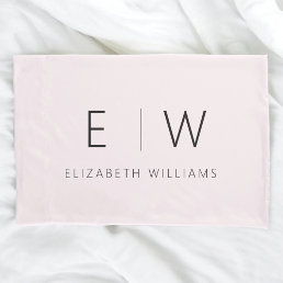 Blush Pink Classic Elegant Modern Minimalist Pillow Case