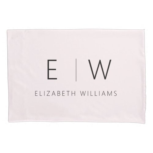 Blush Pink Classic Elegant Modern Minimalist Pillow Case