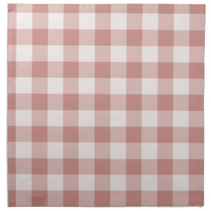 Blush Pink Classic Gingham Check Cloth Napkin