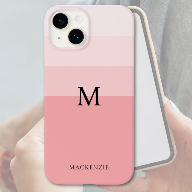 Blush Pink Color Blocks Custom  Case-Mate iPhone Case (Creator Uploaded)