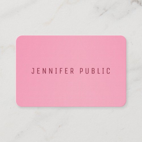 Blush Pink Color Elegant Luxury Modern Template Business Card