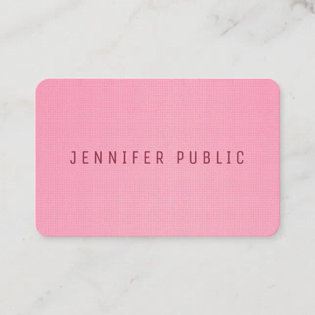 Blush Pink Color Elegant Luxury Modern Template Business Card | Zazzle