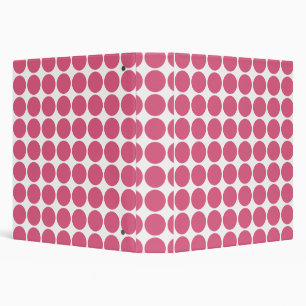 Blush Pink Color Scandi Dots Pattern Design   3 Ring Binder