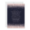 Blush Pink Confetti Navy Blue Wedding Invitation