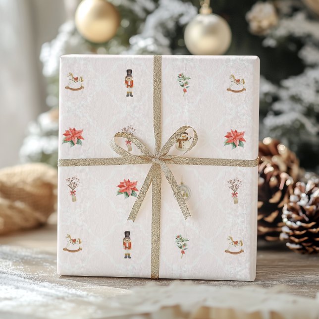 Blush Pink Coquette Christmas  Wrapping Paper (Creator Uploaded)