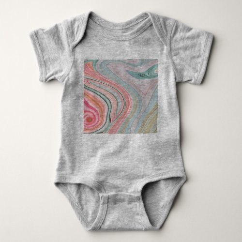 blush pink coral mint green marble swirls rainbow baby bodysuit