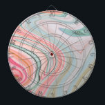 blush pink coral mint green rainbow marble swirls dart board<br><div class="desc">blush pink coral mint green rainbow marble swirls home accessories. unicorn colors room decoration accessories.</div>