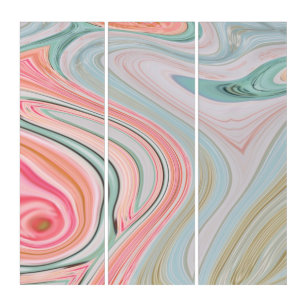 Pastel Colors Marble Art Wall Decor Zazzle