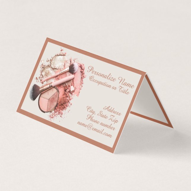 Blush Pink Cosmetic Makeup Palette Personalized (Front)