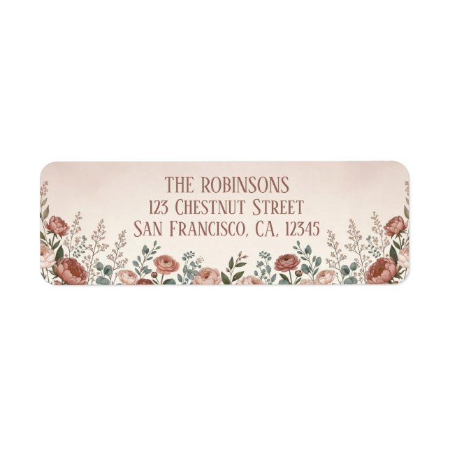 Blush Pink Cottagecore Label (Front)