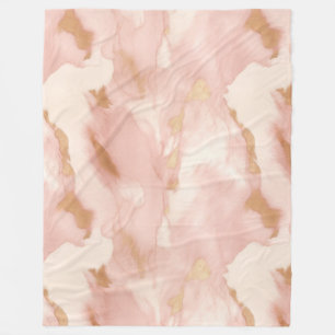 Blush Pink Cow Animal  Fleece Blanket
