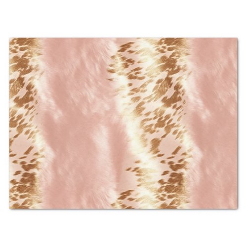 Blush Pink Cow Animal Print Tissue Paper