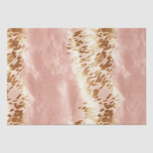 Blush Pink Cow Animal Print Tissue Paper