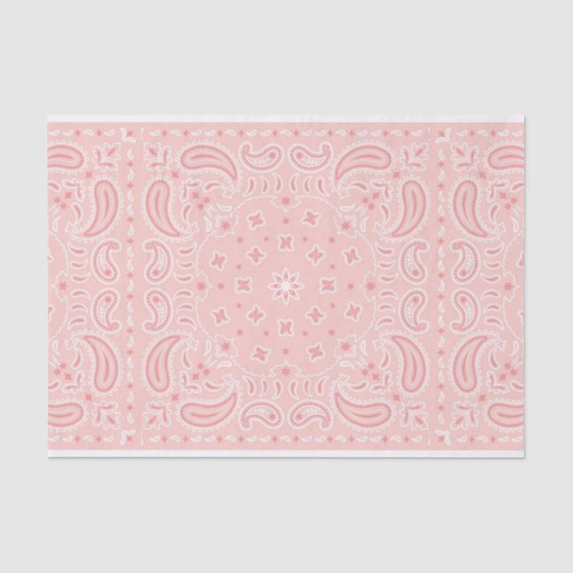 Blush Pink Cowgirl Bandana Tissue Paper (Front)