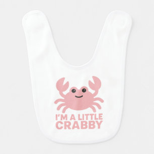 Blush-Pink Crab – Sweet “I’m a Little Crabby” Baby Bib