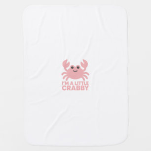 Blush-Pink Crab – Sweet “I’m a Little Crabby” Baby Blanket