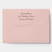 Blush Pink, Cream, and Gray Damask A7 Envelope (Back (Top Flap))