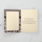 Blush Pink, Cream, Gray Damask Thank You Card II (Inside)