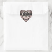 Blush Pink, Cream, Gray Monogram Wedding Sticker (Bag)