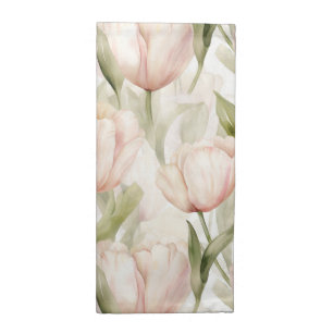 Blush Pink Cream Tulips Floral Bridal Shower Cloth Napkin
