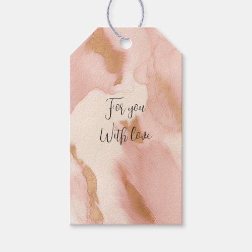 Blush Pink Cream White Gold Cowhide Gift Tags