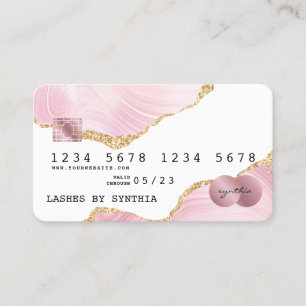 Blush Pink Credit Card add logo