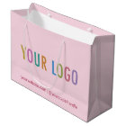 Blush Pink Customized Gift Bag with Company Logo