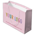 Blush Pink Customized Gift Bag with Company Logo