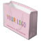Blush Pink Customized Gift Bag with Company Logo