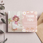 Blush Pink Daisy Birthday Party Thank You Card<br><div class="desc">Our Daisy Thank You Cards are the perfect way to show gratitude and appreciation to your guests for celebrating with you. The design features a festive and colorful layout with space for a personalized message or a "thank you" note. They are perfect for sending out after the party to express...</div>