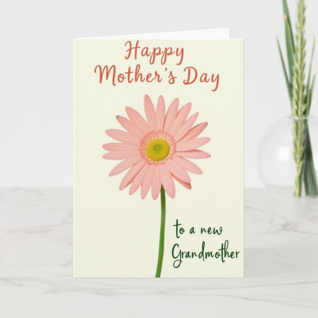 Blush Pink Daisy Card (Front)
