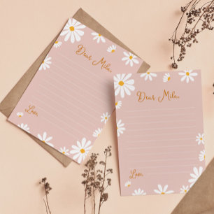 Blush Pink Daisy Time Capsule Note Message Card