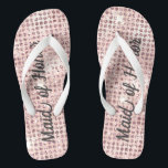 Blush Pink Diamond Studded Glam Wedding Bridesmaid Flip Flops<br><div class="desc">Personalize these blush pink diamond studded glam and trendy bridal party flip flops. They can be personalized for the bride,  bridesmaids and maid of honor,  as well as Mother of Bride and Mother of Groom</div>