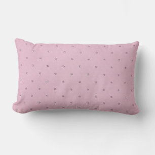blush pink diamond studs lumbar pillow