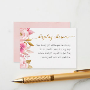 Blush Pink Display Shower Insert Card