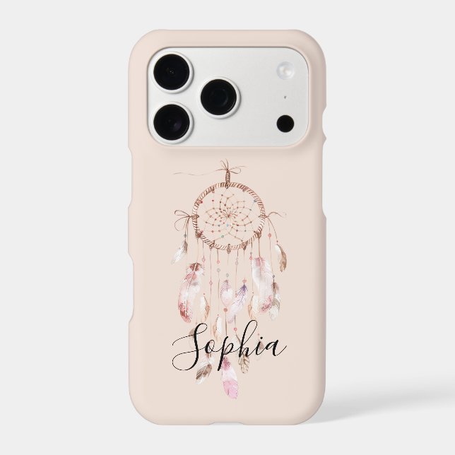 Blush Pink Dream Catcher iPhone Case (Back)